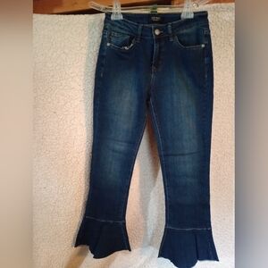 Women’s Judy Blue Super Flare Bellbottom Jeans, Raw Hem, Size 5/27